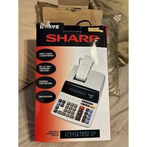 Sharp EL-1197PIII HeavyDuty 12-Digit 2-Color Electronic Printing Calculator